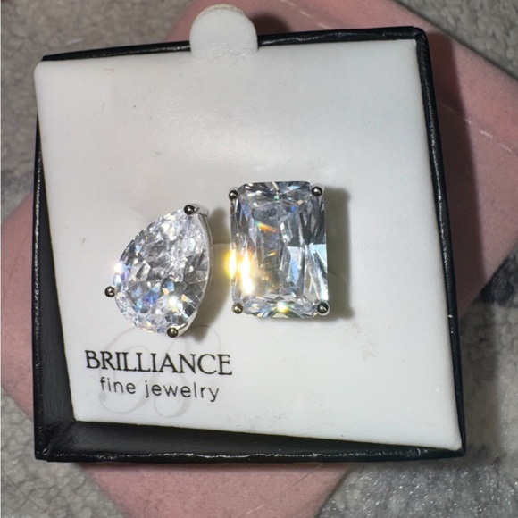 Beautiful Toi et Moi" ring, with pear and radiant large stones sterling silver 8 - Picture 5 of 10